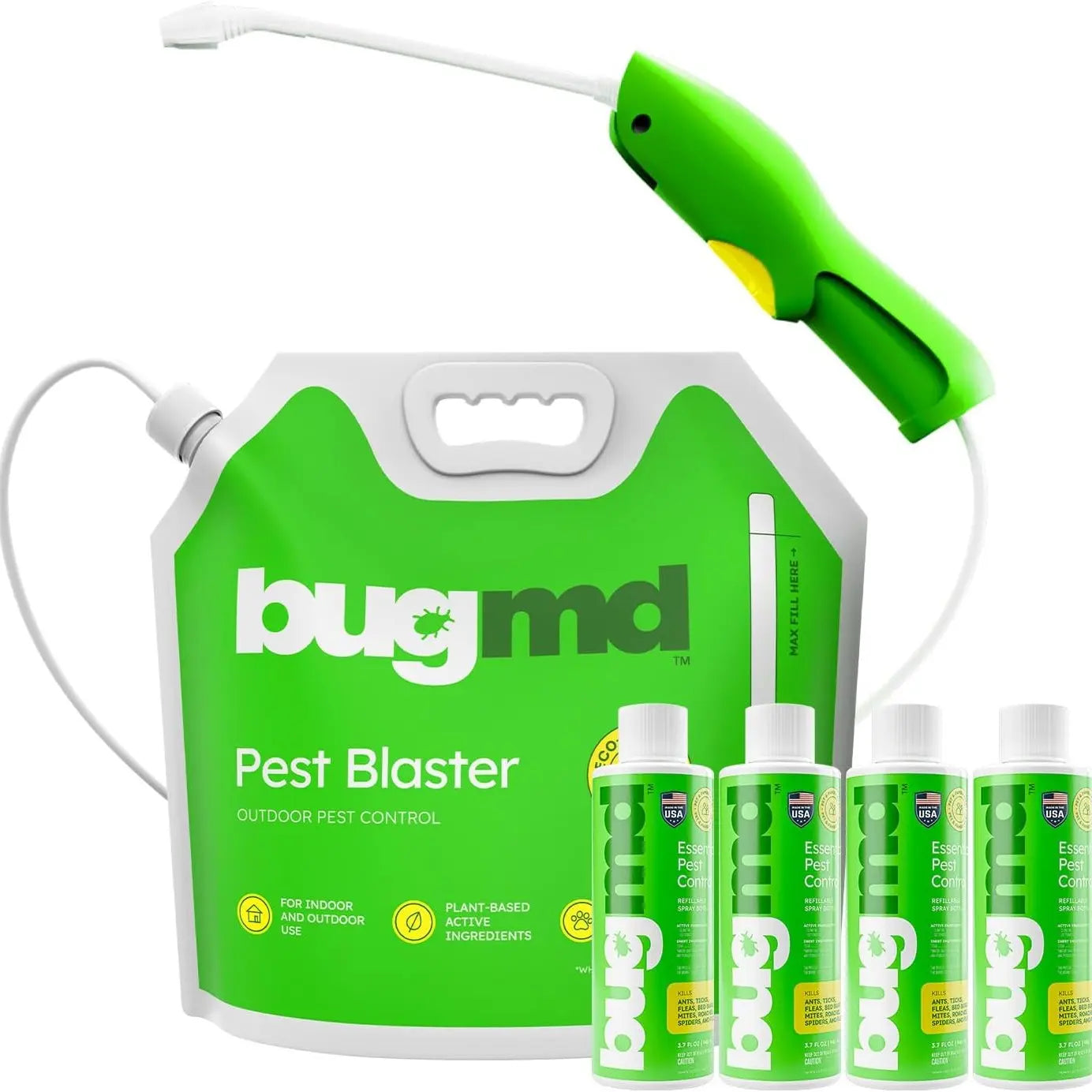 Bugmd Essential Pest Control Concentrate – Natural Ant, Roach, Spider Killer for Indoor & Outdoor Use with Essential Oils
