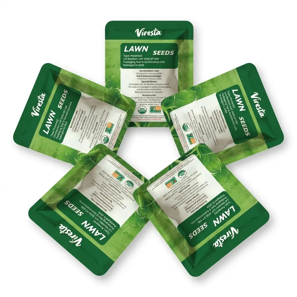 Premium Grass Seeds Sun & Shade - Hardy Lawn Seeds for Dense Green Turf, Great for New Lawns or Overseeding
