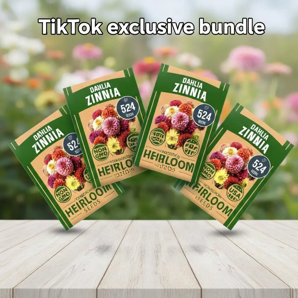 Zinnia Seeds (California Giant & Dahlia) – 100% Pure Heirloom Flower Seeds – No Fillers – USA Grown (Multiple Variations)