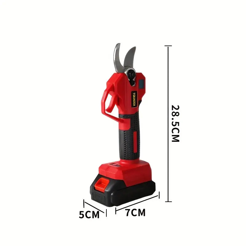 Electric Pruning Shears with Brushless Motor and SK5 Steel Blade - 30mm Cutting Diameter for Garden and Orchard Trimming