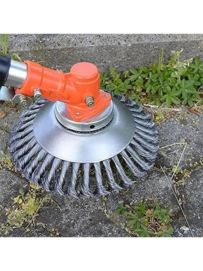 Steel Wire Wheel Weed Cutter Head, Lawn Trimming Weed Removal Head Set, Thickened Steel Wire Material, for Garden Pathways, Moss, and Weeds—Efficient Maintenance of Gardens and Lawns. Father’S Day Gift