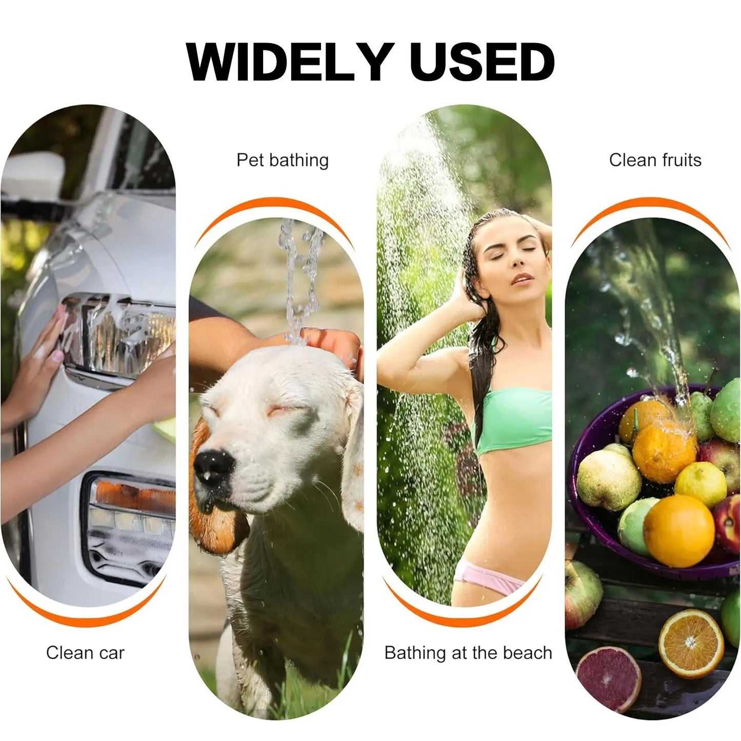 Rechargeable Water Pump Set, Portable Shower Head for Outdoor Travel Camping, Rechargeable Camping Showerhead, Camping Accessories, Camping Equipment, Camping Tools, Camping Supplies, Camping Gear, Pet Cleaning and Multifunctional Garden Drainage Tool Set