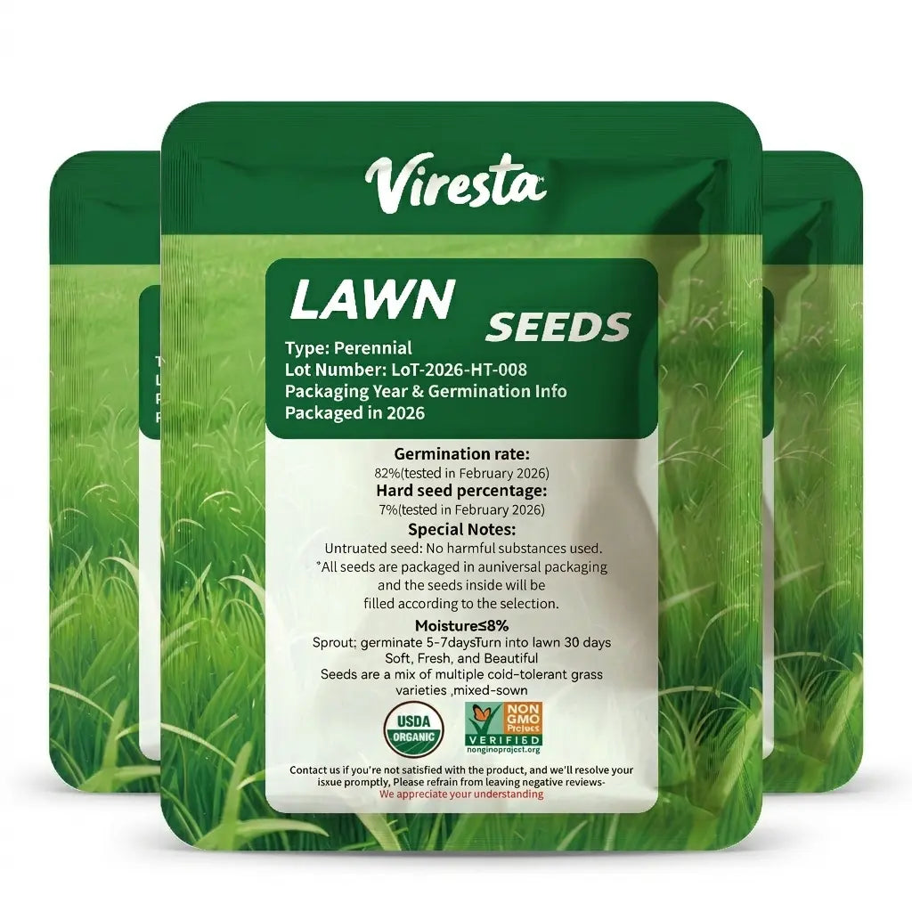 Premium Grass Seeds Sun & Shade - Hardy Lawn Seeds for Dense Green Turf, Great for New Lawns or Overseeding