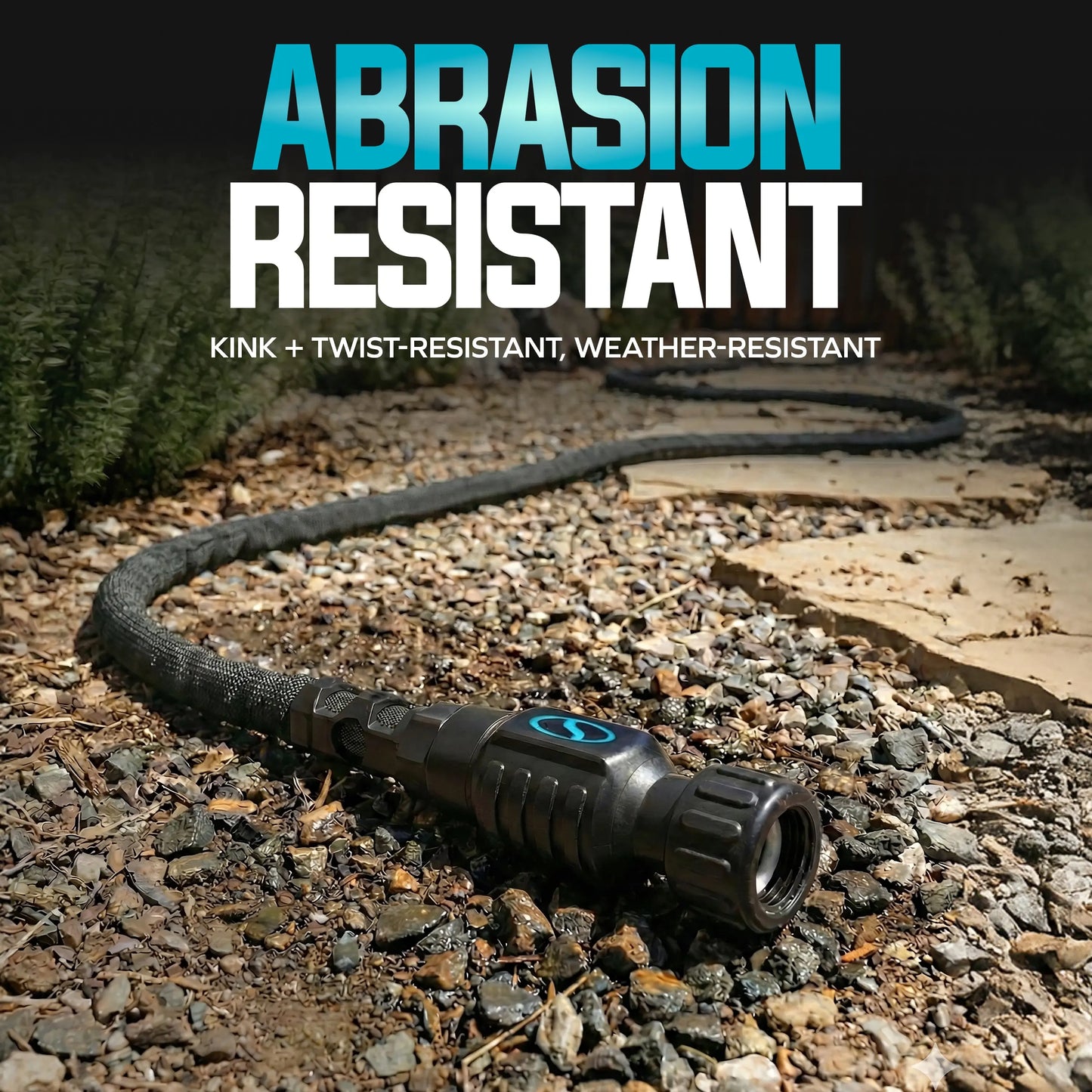 【Dealsforyoudays】Aqua Joe Kink + Twist-Resistant Weather-Resistant Fiberjacket Garden Hose | 50-Foot | 5/8-Inch Diameter