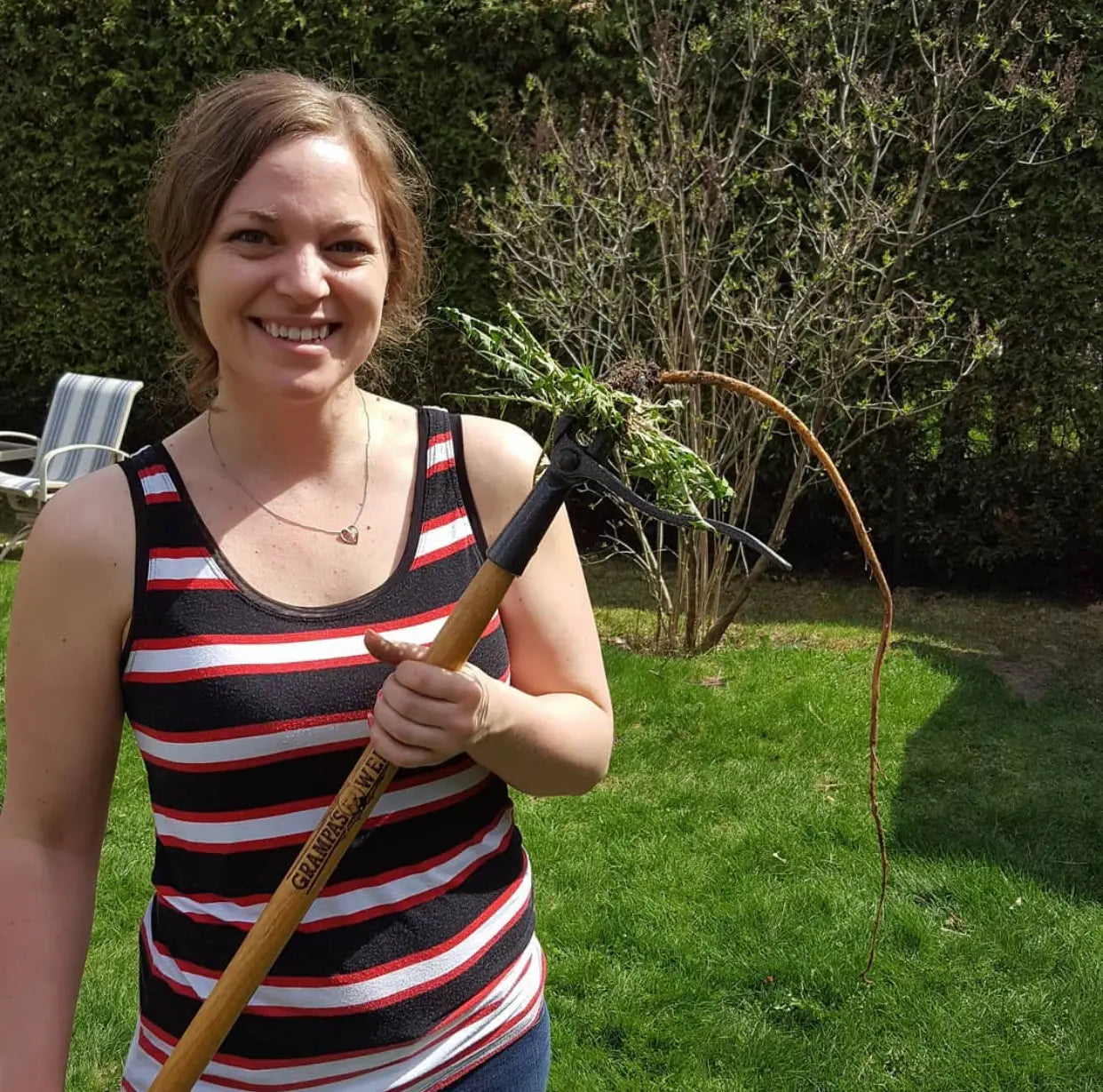 Grampa'S Weeder - the Original Stand up Weed Puller Tool with Long Handle - Made with Real Bamboo & 4-Claw Steel Head Design - Easily Remove Weeds without Bending, Pulling, or Kneeling