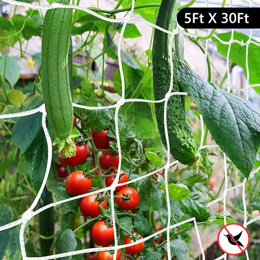 Polyester Gardening Trellis Netting - 5X30Ft Square Mesh for Climbing Plants, Tomatoes, Vining Plants, Fruit Vegetables,Campingessentials,Outdoorfurnitureset,Campinggear