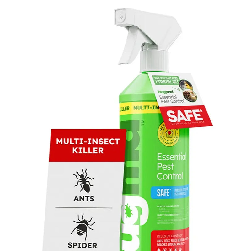 Bugmd Essential Pest Control Concentrate – Natural Ant, Roach, Spider Killer for Indoor & Outdoor Use with Essential Oils
