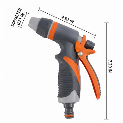 MREGB Adjustable Garden Hose Nozzle - Multi-Functional Hand Sprayer for Car Washing, Lawn Irrigation, Plant Care, and Pet Bathing with Ergonomic Design and High-Pressure Sprinkler Features Including Quick Connect Adapters