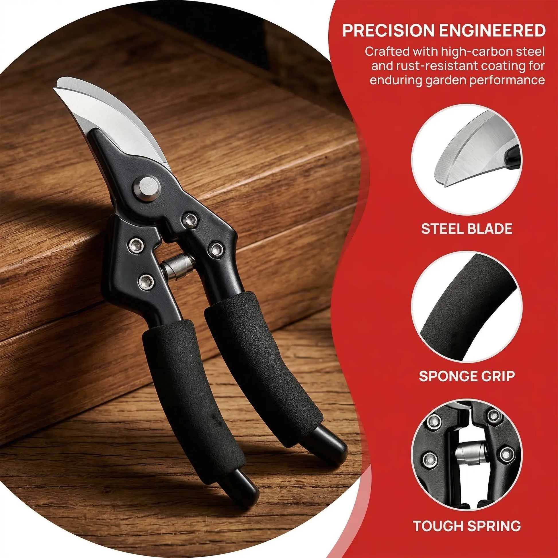 Garden Pruners for Plant Care - Tree Maintenance Handheld Tool for Indoor Outdoor