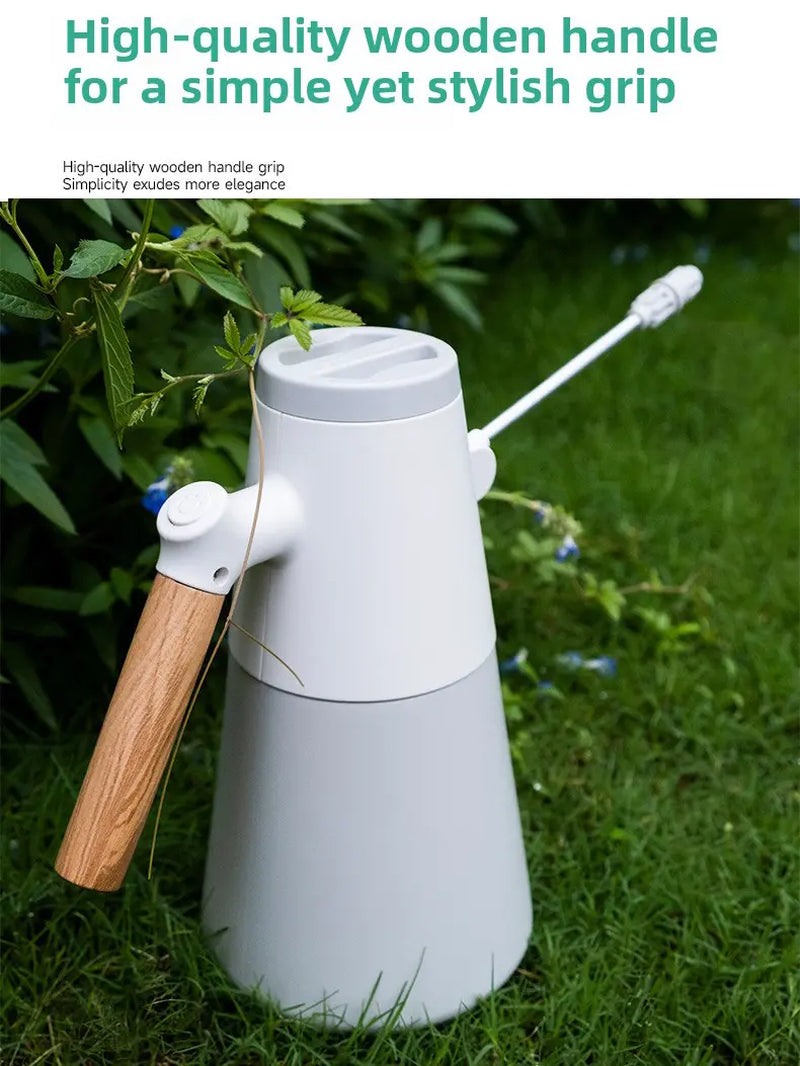 1.2–1.5 L Electric Sprayer for Home Gardening with Ergonomic Wood-Grain Design; Portable Solution for Indoor and Outdoor Plants, Car Tires, and Household Cleaning