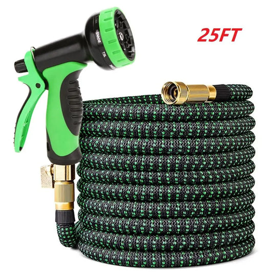 100FT 4X Stronger Deluxe Heavy Duty Expandable Flexible Garden Water Hose for Gardening & Outdoor Use Strong Construction Versatile, Garden Hose Connector Summervibes Fathersdaygift High Pressure Hose