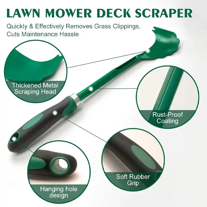 Ergonomic Mower Deck Scraper Tool for Efficient Lawn Maintenance and Cleaning