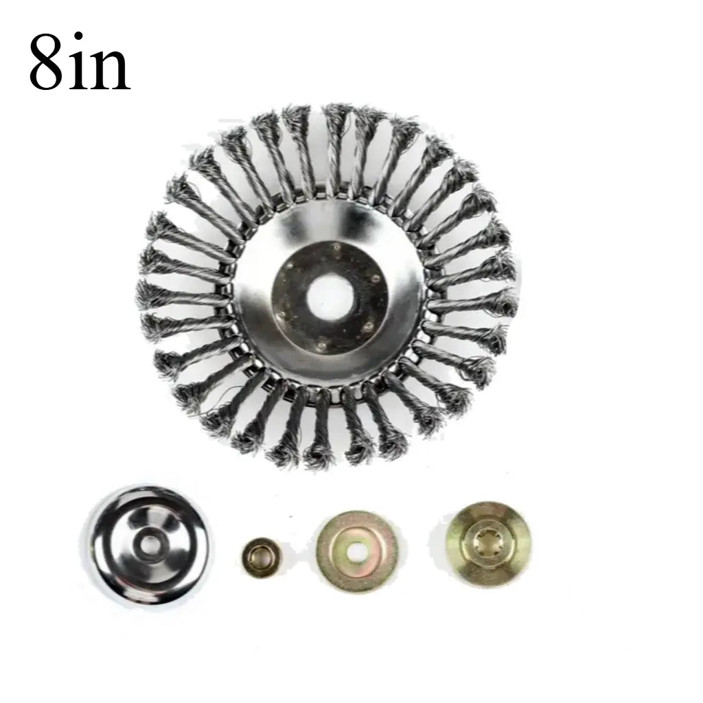 Steel Wire Wheel Weed Cutter Head, Lawn Trimming Weed Removal Head Set, Thickened Steel Wire Material, for Garden Pathways, Moss, and Weeds—Efficient Maintenance of Gardens and Lawns. Father’S Day Gift