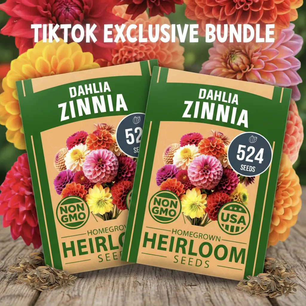 Zinnia Seeds (California Giant & Dahlia) – 100% Pure Heirloom Flower Seeds – No Fillers – USA Grown (Multiple Variations)