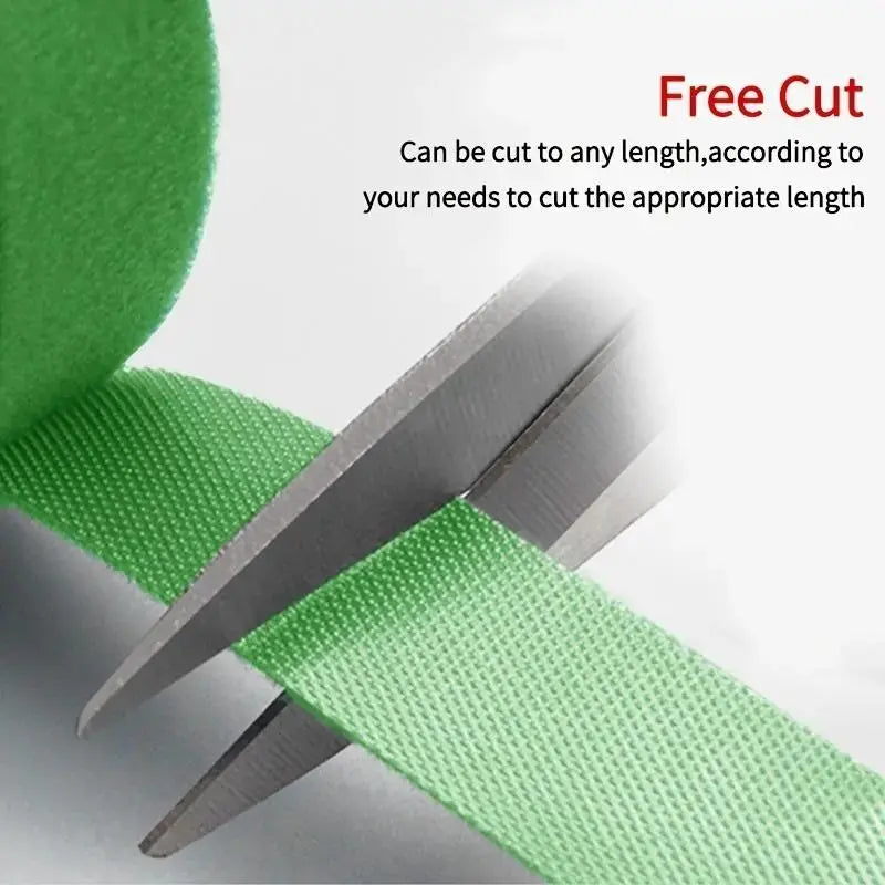 Green Garden Plant Ties Roll, Reusable Hook Loop Plant Support Tape for Tomatoes, Vines & Climbing Plants, Nylon Garden Twine for Bamboo Stakes, Outdoor Garden Supplies & Accessories Summerwins