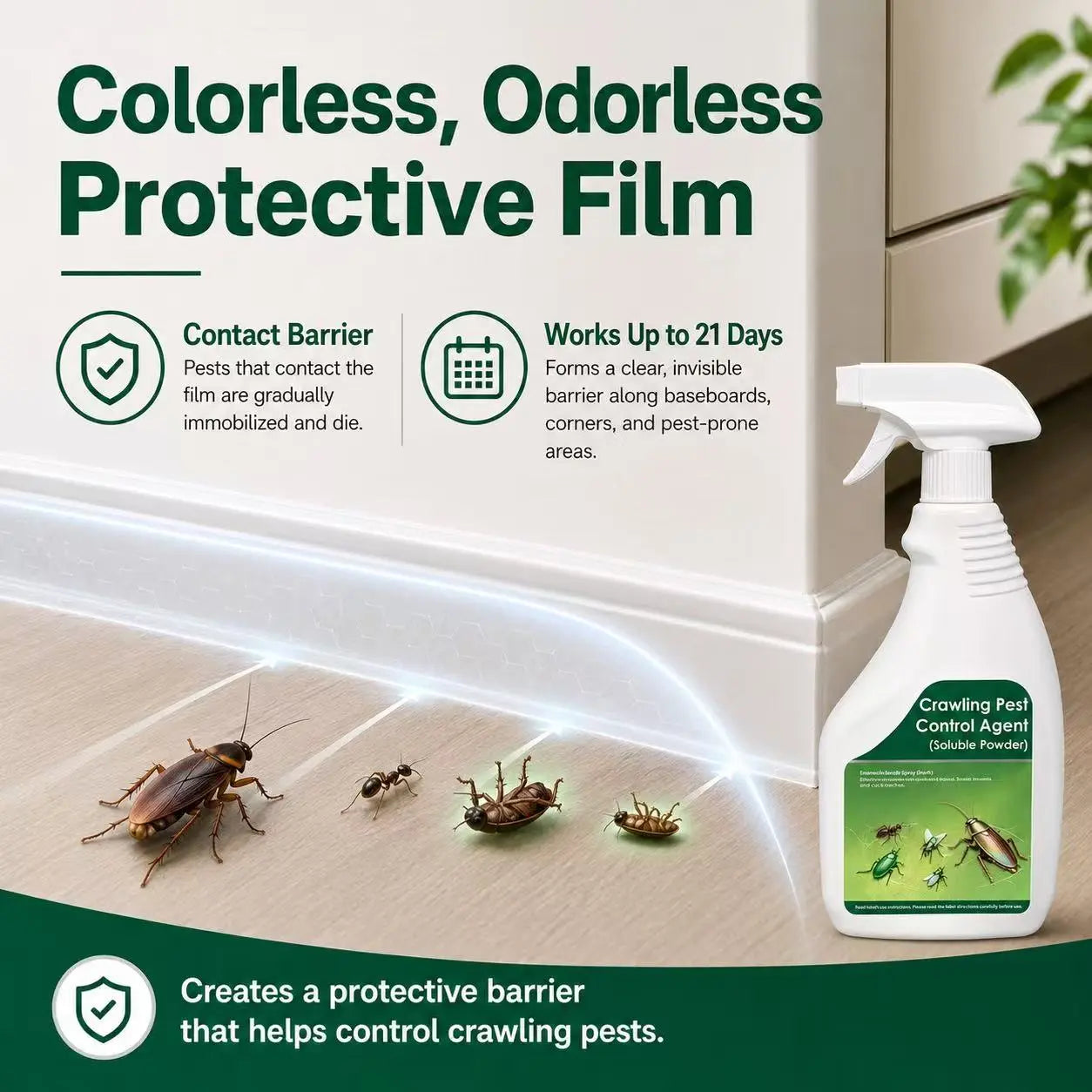 Multi-Purpose Pest Control Kit – for Roaches, Ants, Spiders, Bed Bugs & 40+ Household Pests, Indoor & Outdoor Application, Pet & Family Friendly When Used as Directed, Makes 1 Gallon Ready-To-Use Spray Mixture