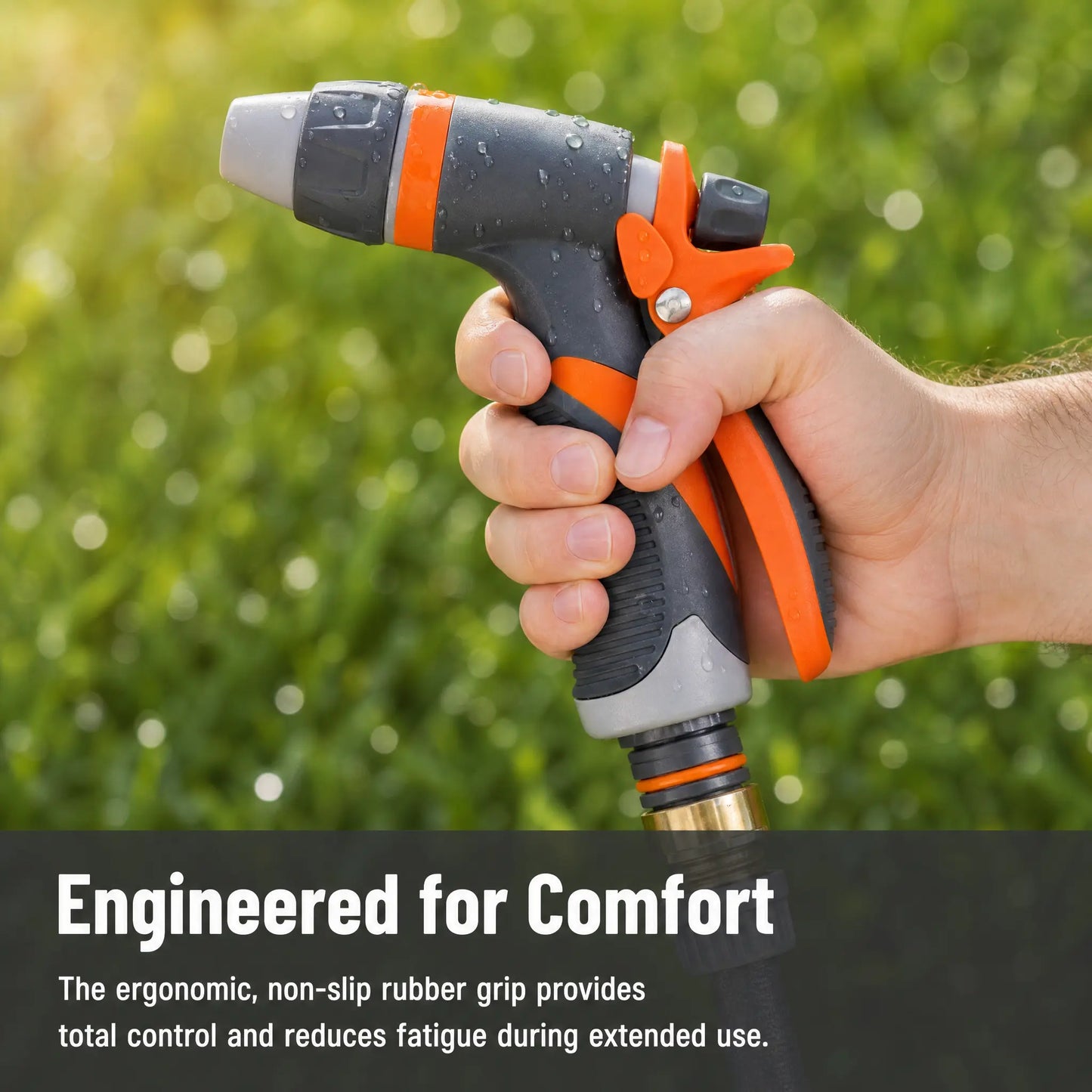 Garden Hose Nozzle Hand Sprayer - Multi-Functional Adjustable Spray Gun for Car Washing, Garden Plants, and Lawn Watering