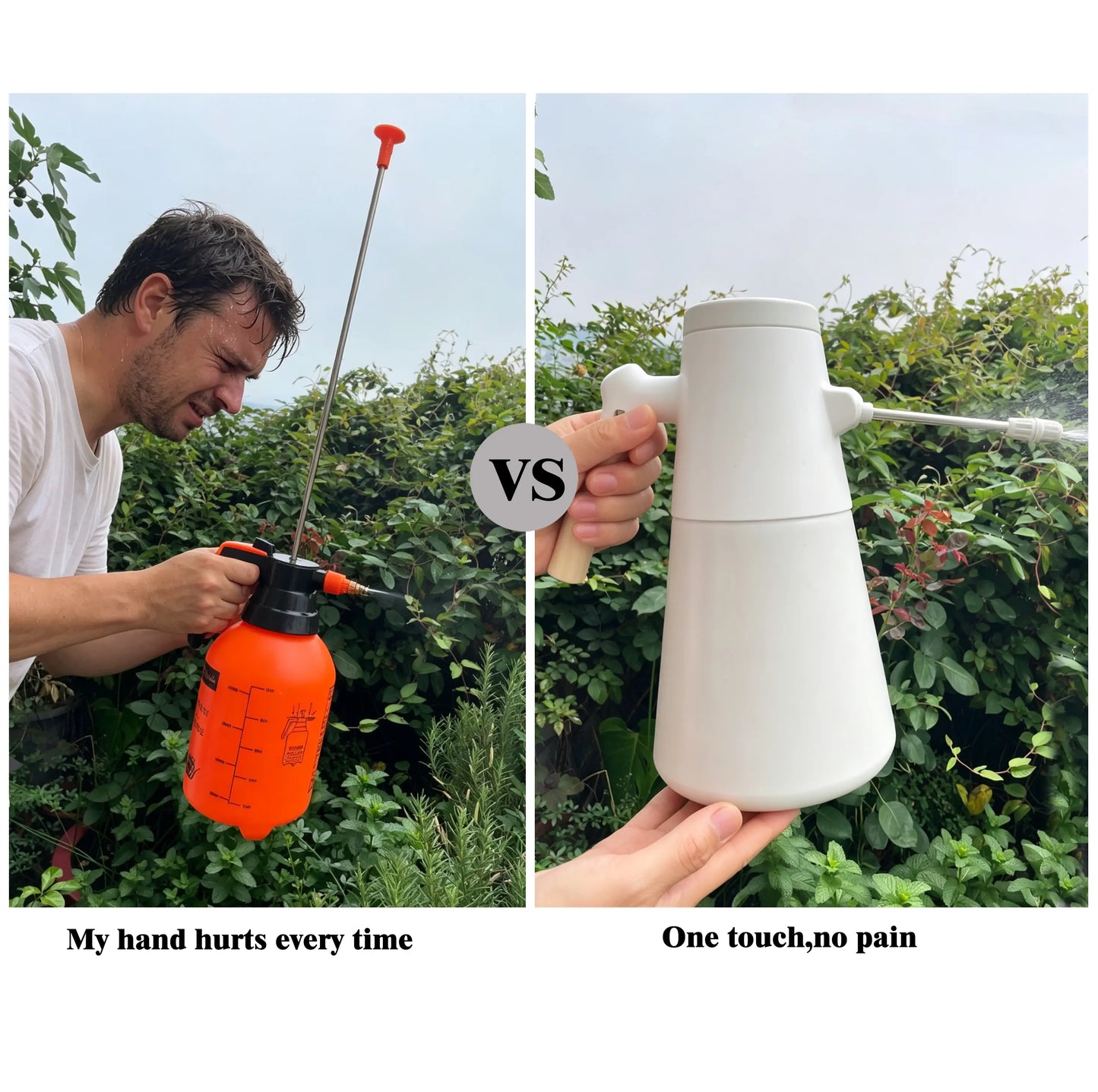 1.2–1.5 L Electric Sprayer for Home Gardening with Ergonomic Wood-Grain Design; Portable Solution for Indoor and Outdoor Plants, Car Tires, and Household Cleaning