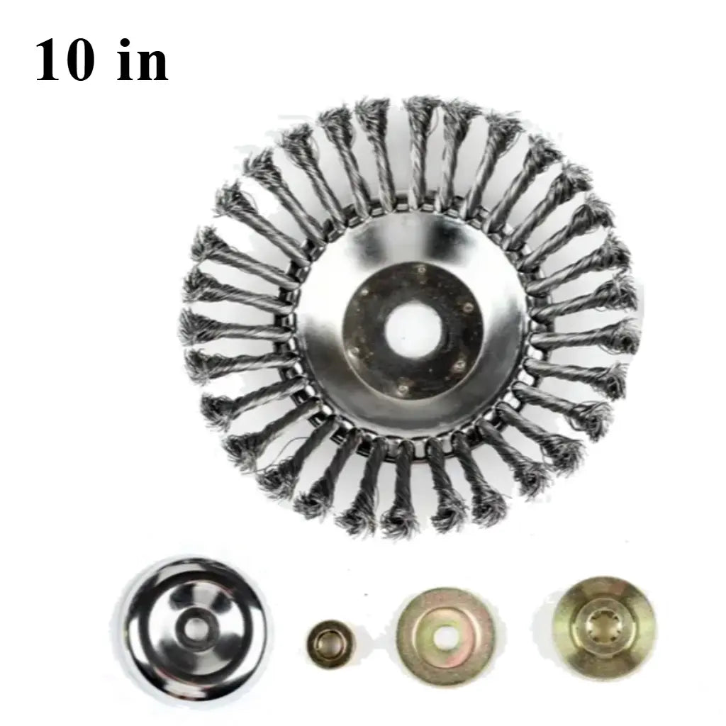 Steel Wire Wheel Weed Cutter Head, Lawn Trimming Weed Removal Head Set, Thickened Steel Wire Material, for Garden Pathways, Moss, and Weeds—Efficient Maintenance of Gardens and Lawns. Father’S Day Gift