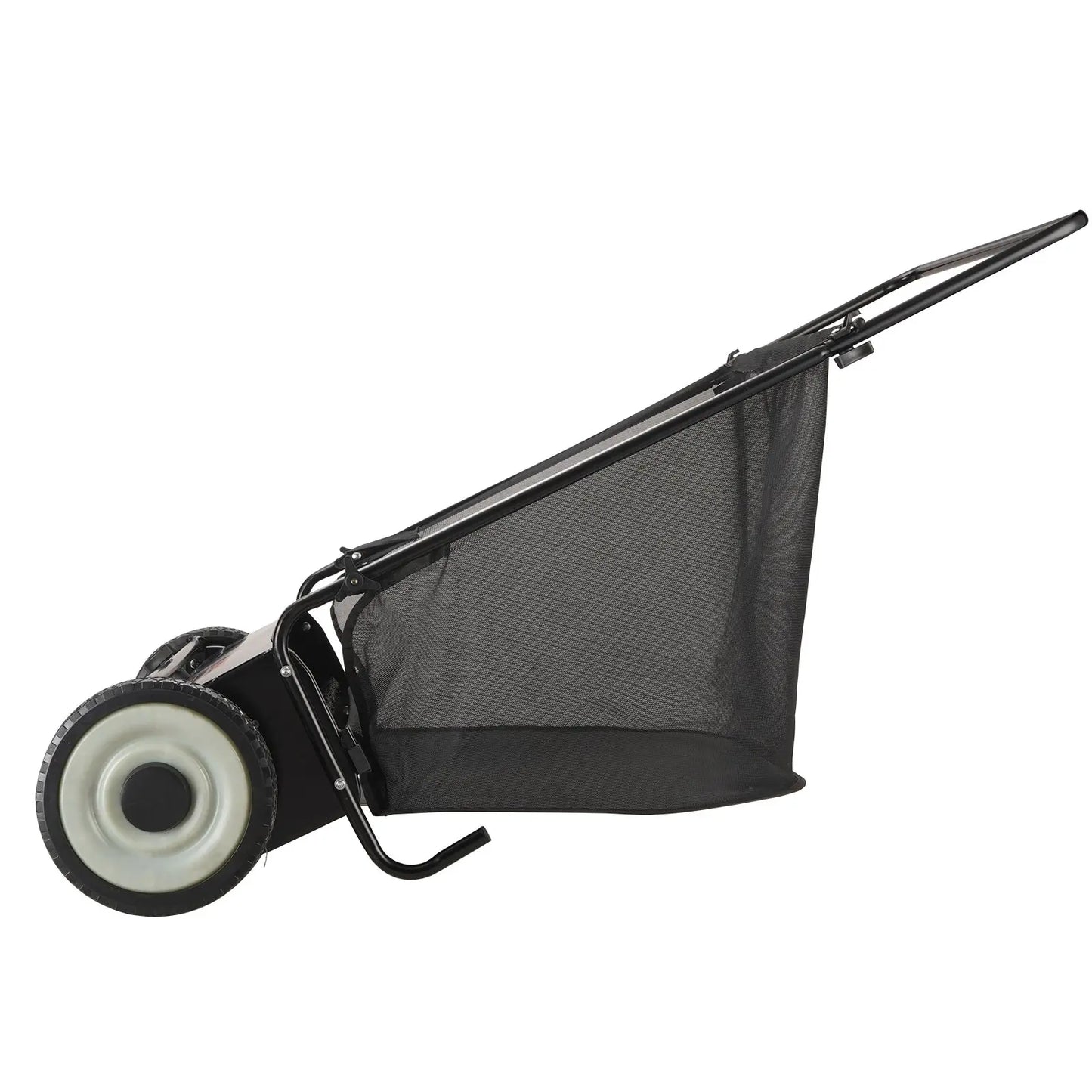 【Dealsforyoudays】Vevor Push Lawn Sweeper 26 Inch Leaf & Grass Collectorstrong Rubber Wheels & Heavy Duty Thickened Steel Durable to Use with Large Capacity 7 Ft³ Mesh Collection Bag4 Spinning Brushes