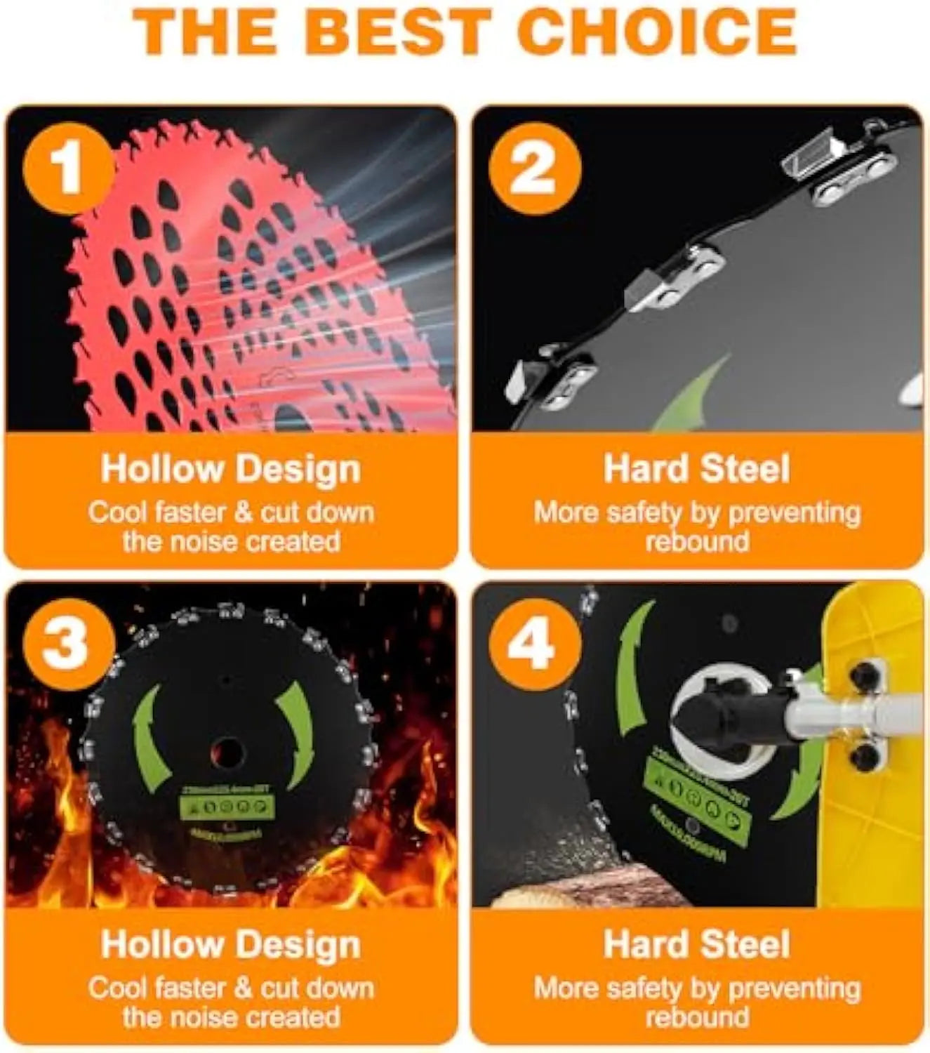 HK 9" X 20T Chainsaw Tooth Cutter, 9" X 36T Carbide Tip Brush Cutter Blades Weed Eater Blades for Brush Cutter, Trimmer, Weed Eater, Compatible with Husqvarna, Stihl, Fsx, and More