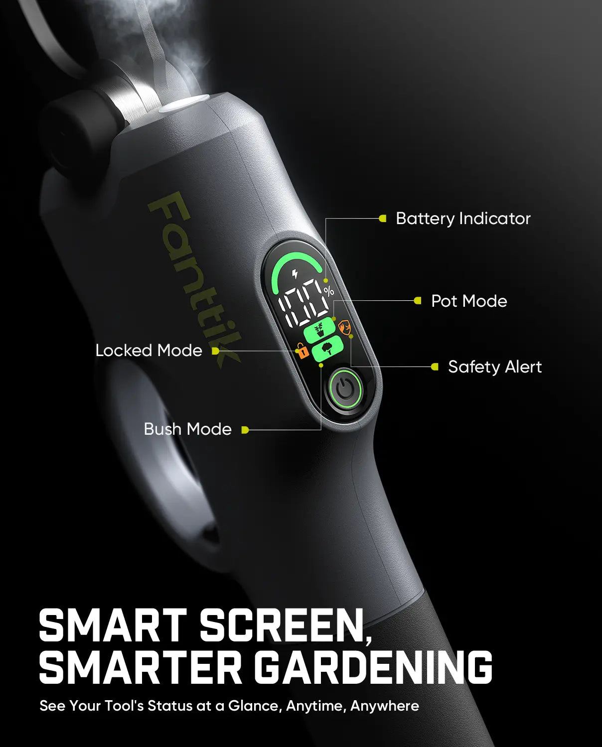 【Dealsforyoudays】Fanttik Y10 Pro Cordless Electric Pruning Shears with Brushless Motor, LED Display, 4-Level Safety System, USB-C Fast Charging, SK5 Steel Blade for Branch Trimming, Summerwins, Father'S Day Gifts