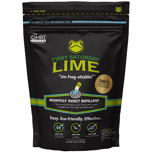 First Saturday Lime Insect Repellent, Multi-Purpose Pet Friendly Pest Control & Deodorizer for Home, Garden, Yard & Chicken Coop Protect Homes and Other Buildings Protect Yards from Ticks