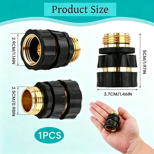 Garden Hose Quick Connector, 3/4 Inch Male and Female Garden Hose Fitting Quick Connector Rubber Washers Leak Proof Durable Aluminum,4 Set Fathersdaygift