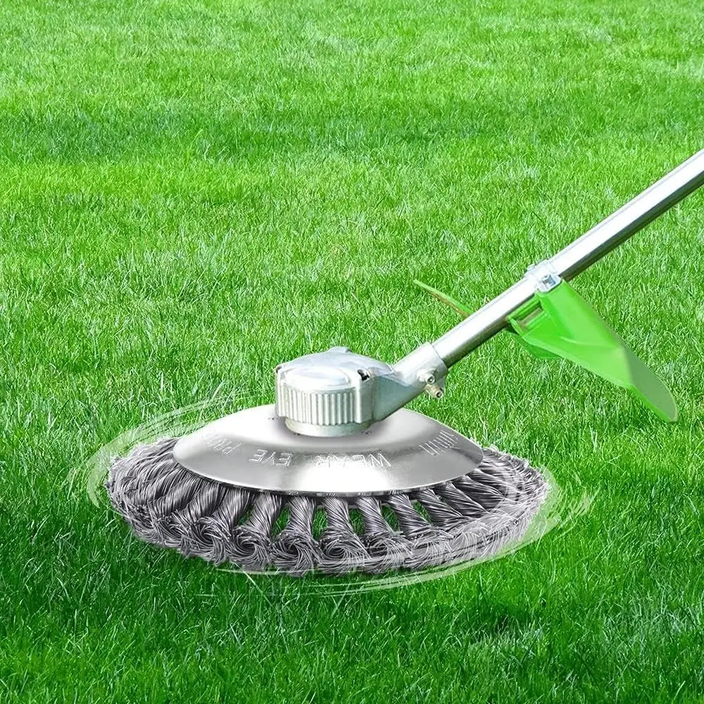 Steel Wire Wheel Weed Cutter Head, Lawn Trimming Weed Removal Head Set, Thickened Steel Wire Material, for Garden Pathways, Moss, and Weeds—Efficient Maintenance of Gardens and Lawns. Father’S Day Gift