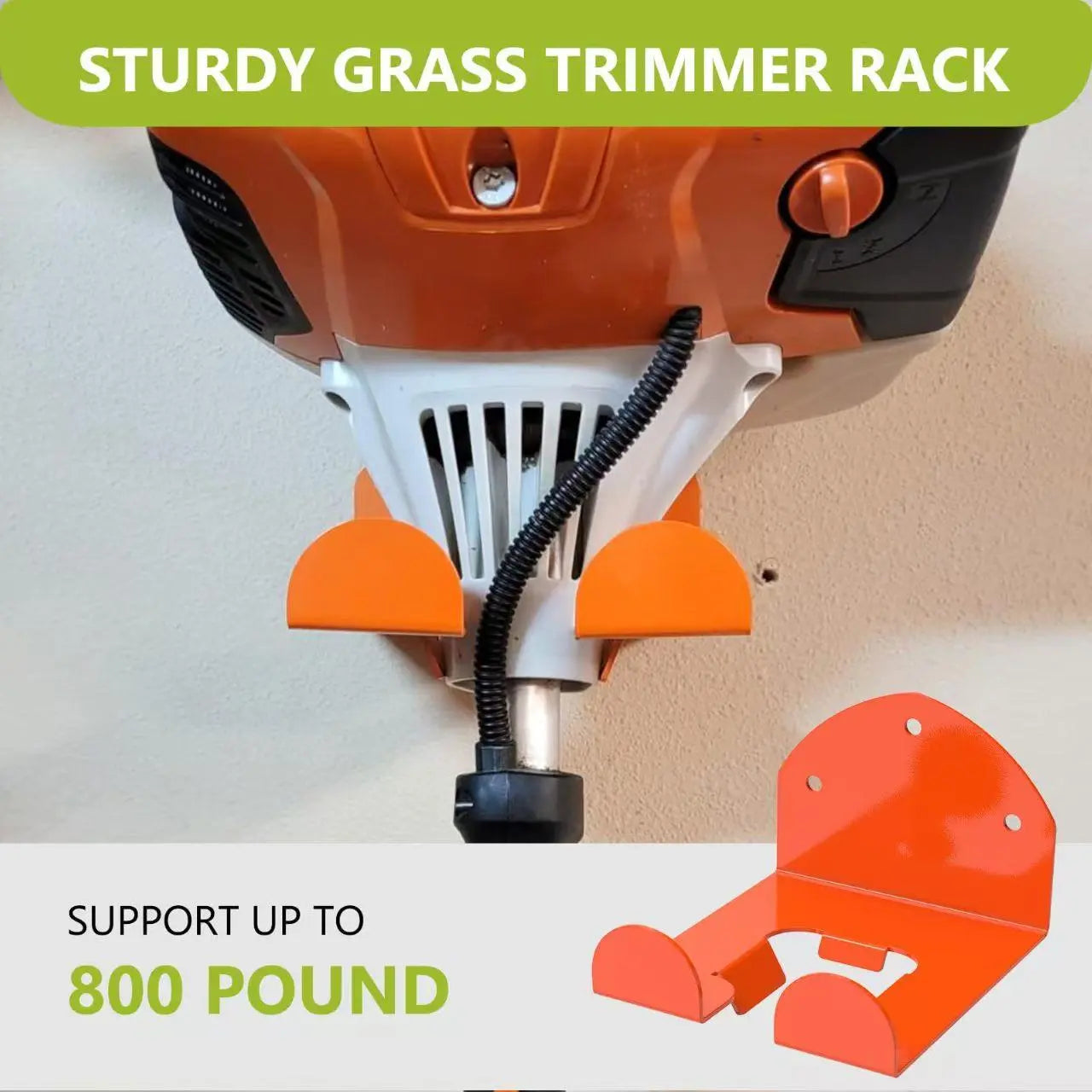Wall-Mounted Lawn Mower and Weed Trimmer Bracket, 1-Count Garage Metal Storage Rack, Yard Tool Organizer for Home, Garden or Workshop #GLOBAL PICKS