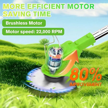 Kepeak Cordless Weed Trimmer with Dual Rechargeable Batteries, Electric Grass Edger Featuring Adjustable Height and 90° Rotating Head, Lightweight Lawn Care Tool for Yards, Patios, and Flower Beds