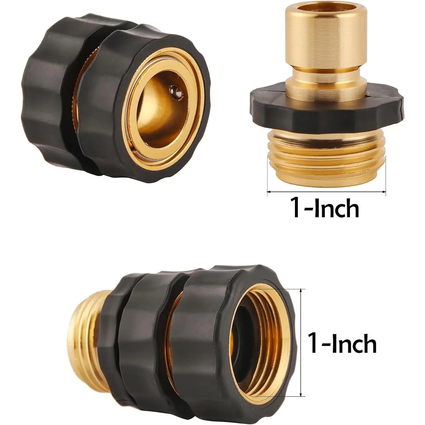 6/12/18 Set Quick Connect Hose Fittings for Garden Hose 3/4 Inch GHT Male & Female Quick Release Water Hose Adapter with Gasket Universal Compatibility No-Leak Design Easy Installation Halloween Christmas Gifts
