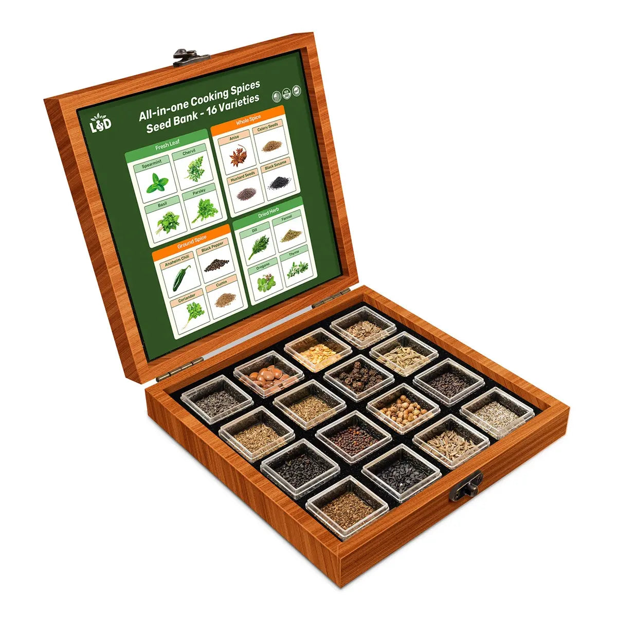 LUSH&DEW Year-Round USDA Zone 7 Seed Bank - 32 Organic Seed Varieties for All Seasons Gardening with Seasonal Synchrony