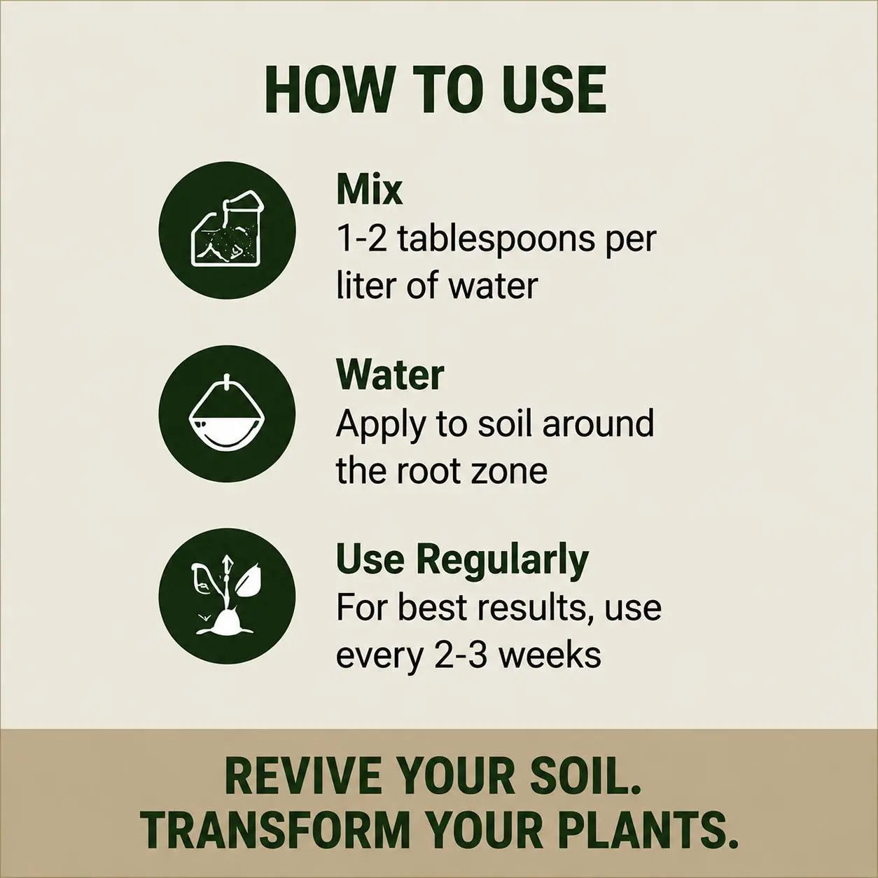 Viresta Soil Revitalizer - Concentrated Humic Acid Conditioner for Lawns, Gardens, Fruit Trees, Vegetables, and Potted Plants, Yields Up to 266 Gallons, 13.8 Oz