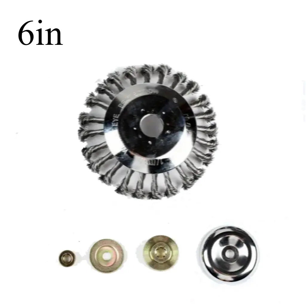Steel Wire Wheel Weed Cutter Head, Lawn Trimming Weed Removal Head Set, Thickened Steel Wire Material, for Garden Pathways, Moss, and Weeds—Efficient Maintenance of Gardens and Lawns. Father’S Day Gift
