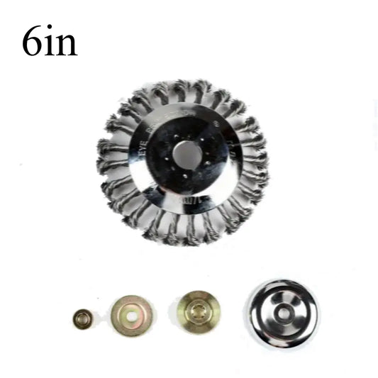 Steel Wire Wheel Weed Cutter Head, Lawn Trimming Weed Removal Head Set, Thickened Steel Wire Material, for Garden Pathways, Moss, and Weeds—Efficient Maintenance of Gardens and Lawns. Father’S Day Gift