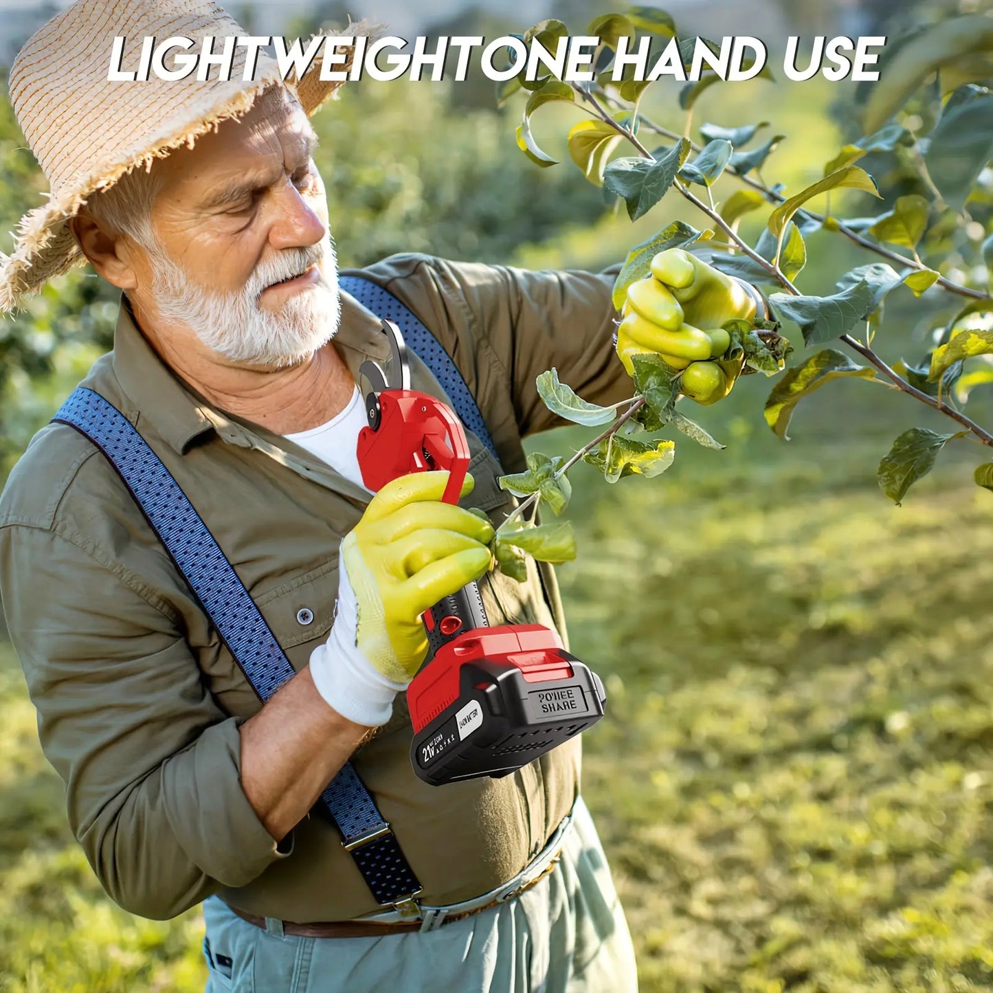Electric Pruning Shears with Brushless Motor and SK5 Steel Blade - 30mm Cutting Diameter for Garden and Orchard Trimming