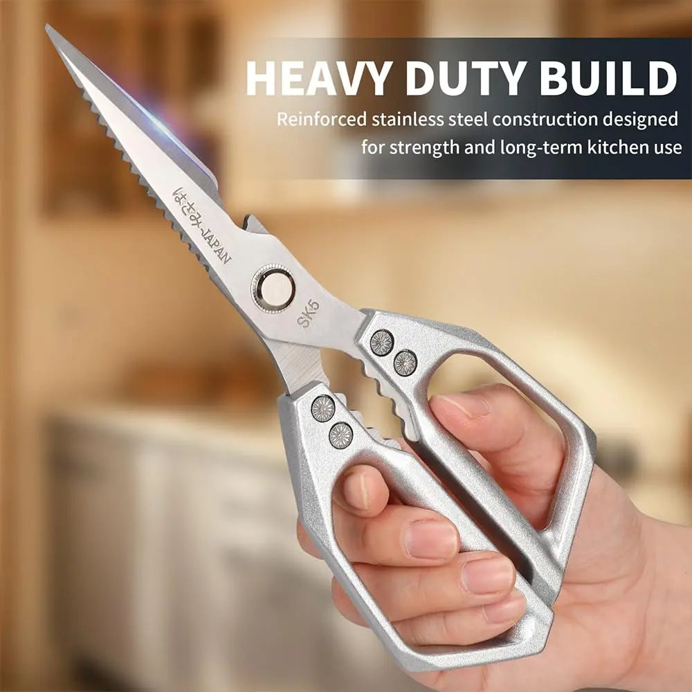 Rust-Proof Food-Grade Alloy Steel Scissors – Heavy-Duty Multi-Function Kitchen Shears – Bacteria-Resistant, Sharp & Effortless – Perfect for Poultry, Meat, Fish, Fruits & Veggies – Healthy Cooking Starts Here