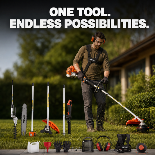 52cc Gas-Powered 6-in-1 Trimming Tool Set