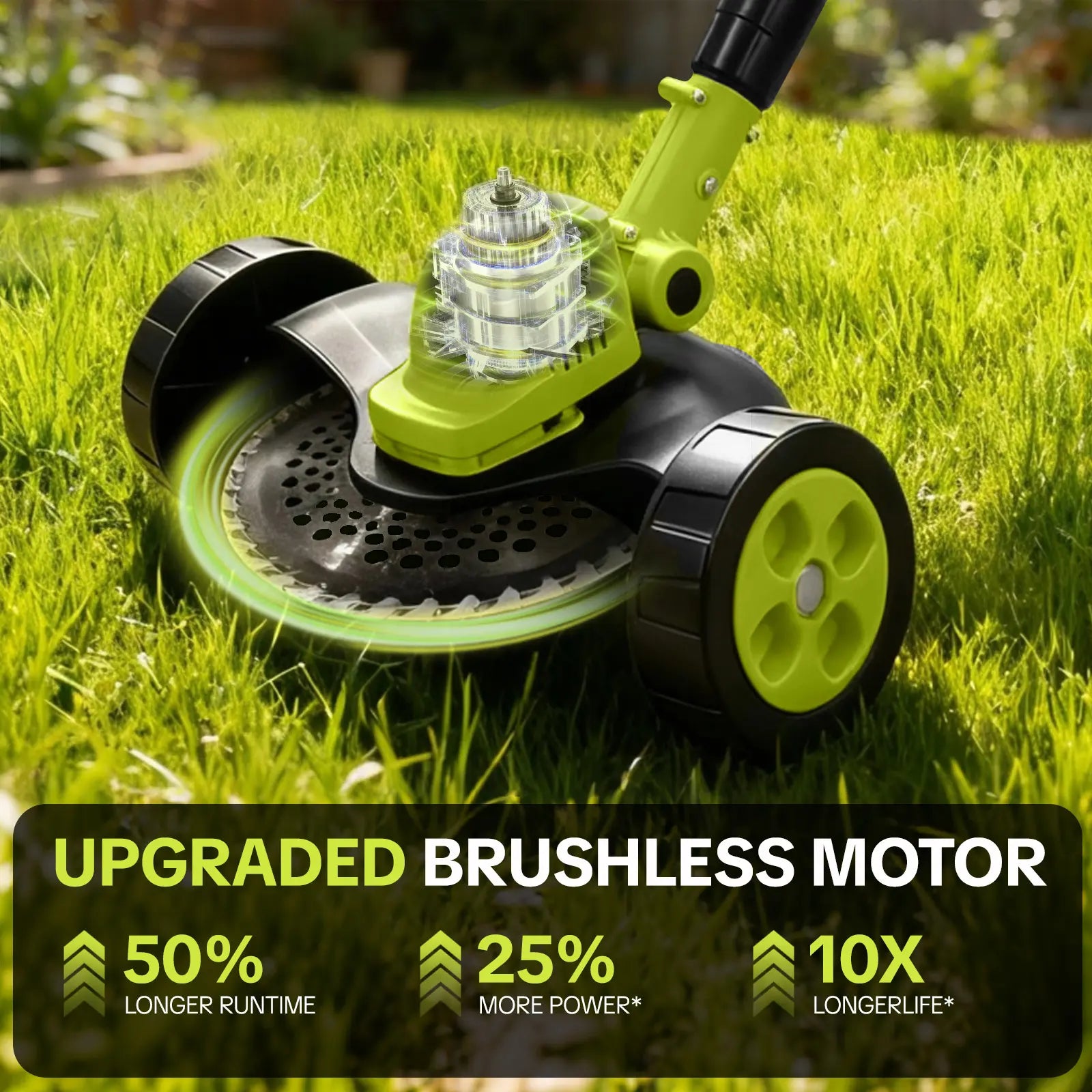 【Dealsforyoudays】Seese Cordless Lawn Mower, Garden Tool (Mower, Trimmer, Edger) with 2×21V Batteries, Lightweight for Small to Medium Backyards Grass Cutting Tool Grasscutters