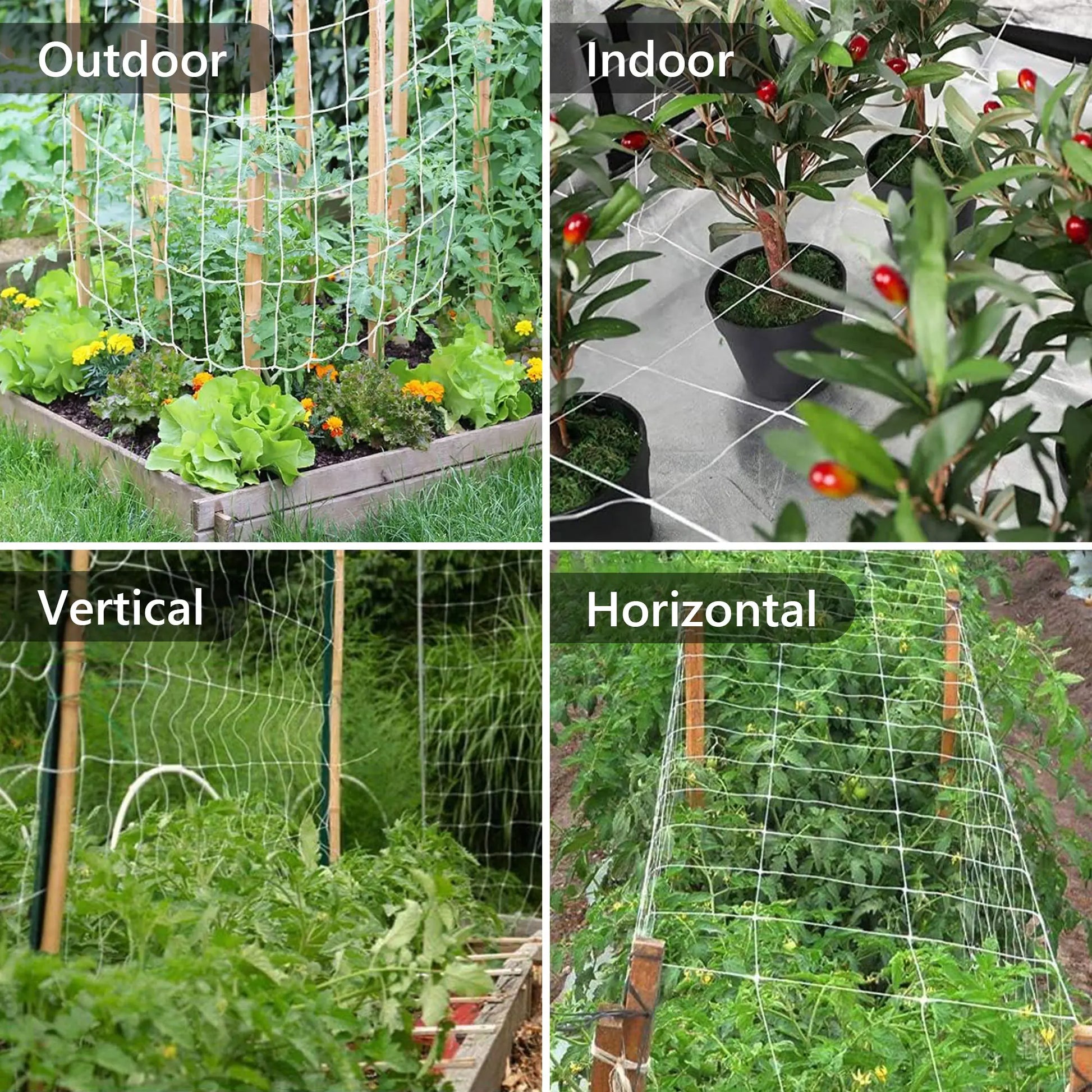 Polyester Gardening Trellis Netting - 5X30Ft Square Mesh for Climbing Plants, Tomatoes, Vining Plants, Fruit Vegetables,Campingessentials,Outdoorfurnitureset,Campinggear