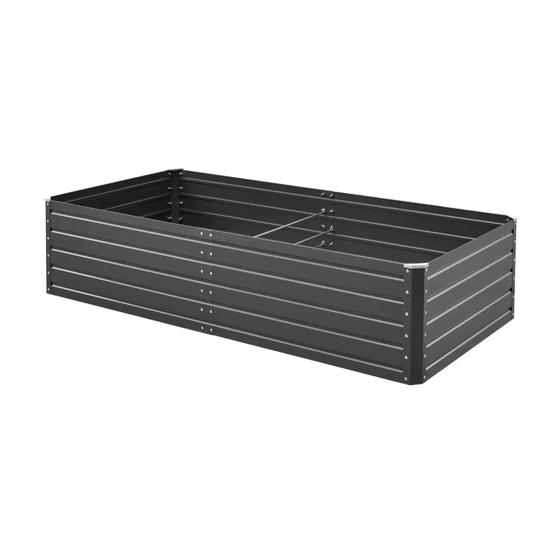【Dealsforyoudays】Vevor Galvalume Metal Raised Garden Bedgray Outdoor Planter Box with Open Bottom Designlarge Raised Garden Beds for Growing Vegetablesflowers, Garden Boxes Outdoor Raised, Planting Container