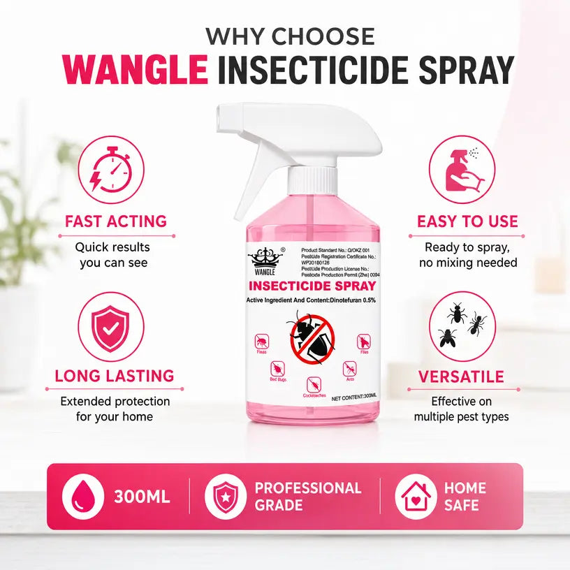 Effective Multi-Functional Household Pest Control, Easy-Use Insect Treatment, Powerful Formula to Get Rid of Cockroaches and Other Indoor Insects Insecticide