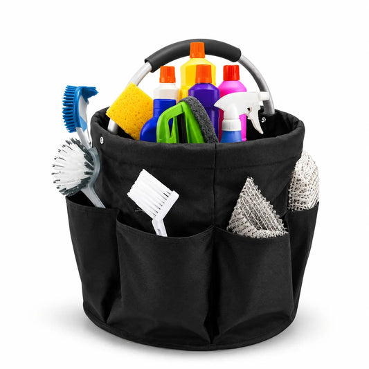 Foldable Garden Tool Bag with 6 Pockets - Foldable Multi-Purpose Storage Bags, Portable Tote with Rounded Handle for Home, Outdoor, Poolside Use, Foldable Storage Bags