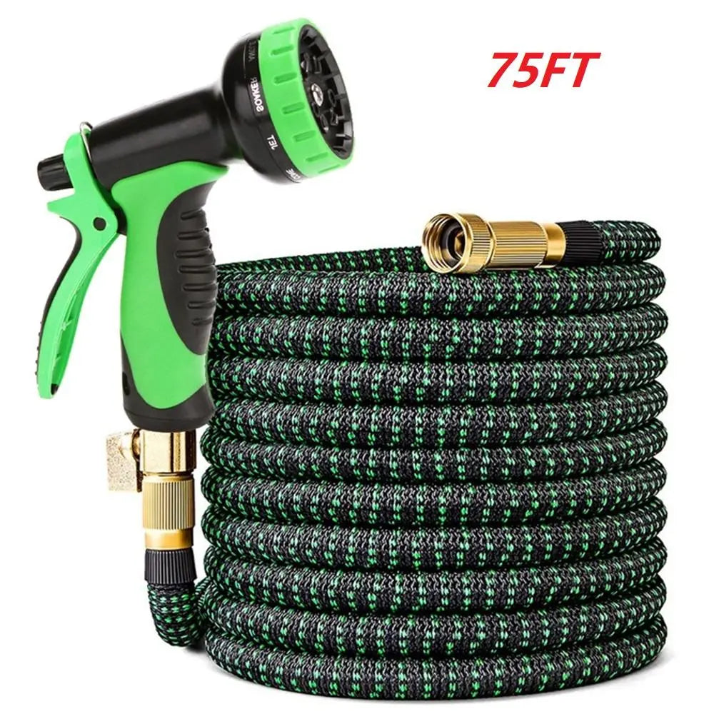 100FT 4X Stronger Deluxe Heavy Duty Expandable Flexible Garden Water Hose for Gardening & Outdoor Use Strong Construction Versatile, Garden Hose Connector Summervibes Fathersdaygift High Pressure Hose