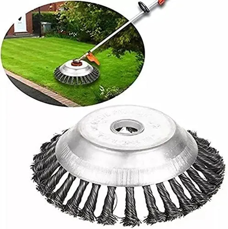 Steel Wire Wheel Weed Cutter Head, Lawn Trimming Weed Removal Head Set, Thickened Steel Wire Material, for Garden Pathways, Moss, and Weeds—Efficient Maintenance of Gardens and Lawns. Father’S Day Gift