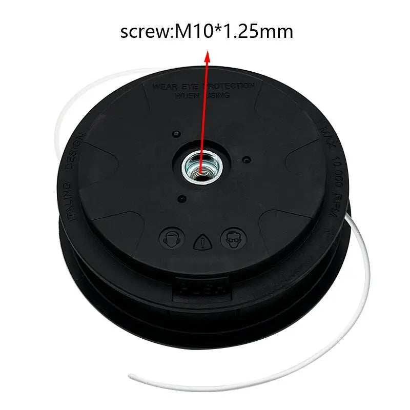 M10*1.25 Quality Automatic Grass Trimmer Head Cutting for Garden Machinery Gasoline Brush Cutter Grass Cutter Replacement Parts Mowing Head