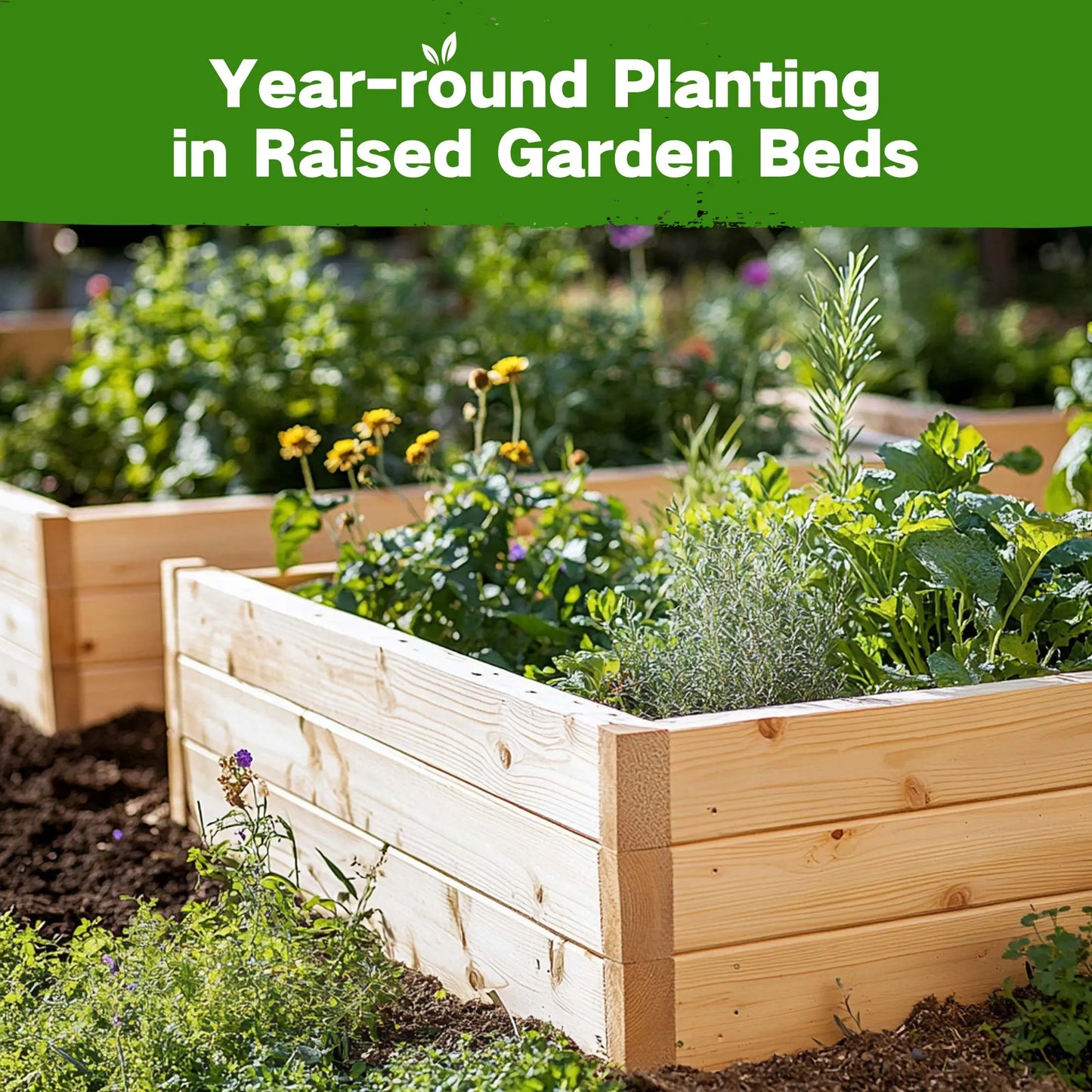 LUSH&DEW Year-Round USDA Zone 7 Seed Bank - 32 Organic Seed Varieties for All Seasons Gardening with Seasonal Synchrony