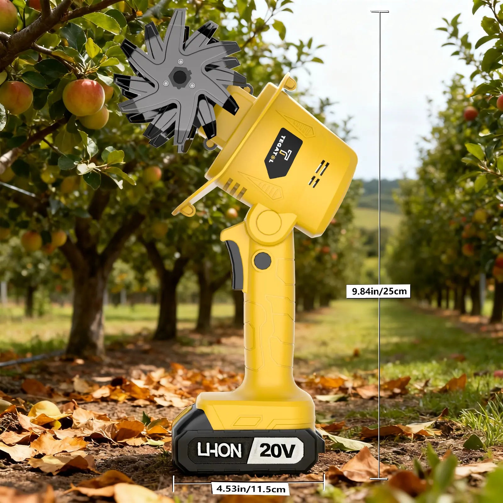 【Fathersdaygift】20V Cordless Electric Tiller, Handheld Mini Garden Cultivator, 235RPM Soil Tiller for Weeding, Soil Loosening, Tilling & Garden Landscaping, 5-Inch Width, 4-Inch Depth