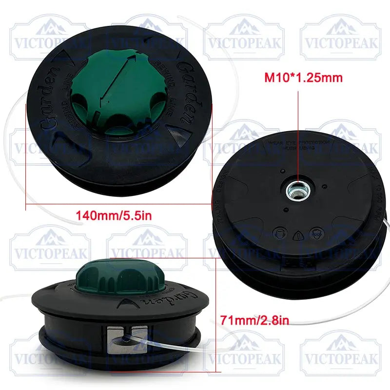 M10*1.25 Quality Automatic Grass Trimmer Head Cutting for Garden Machinery Gasoline Brush Cutter Grass Cutter Replacement Parts Mowing Head